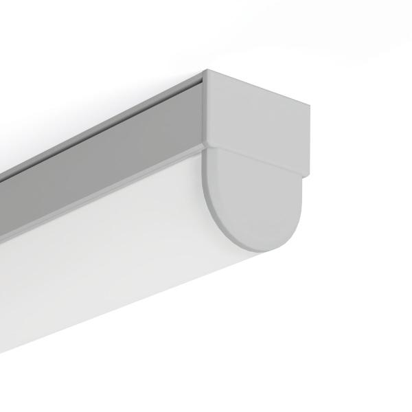 halbrunde Endabdeckung für LED-Profile zum Schutz des Profilinneren